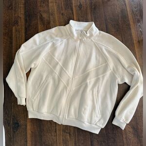 Vintage adidas white zip up sweatshirt Men’s Large